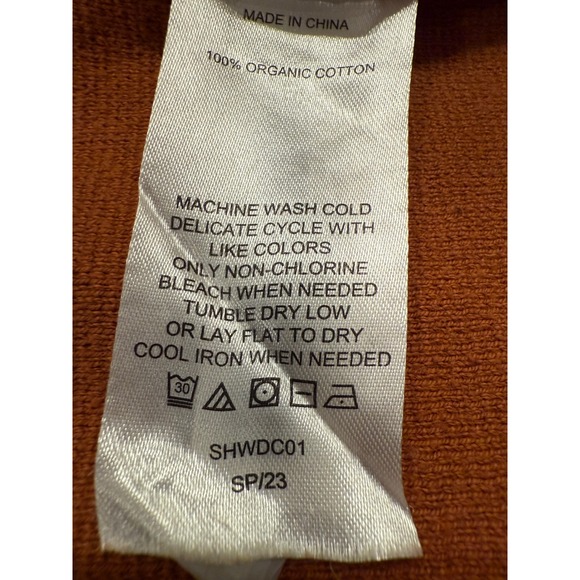 Quince Womens Organic Cotton Knit Blazer Ginger Orange Cardigan SHWDC01 Size S - Picture 4 of 13